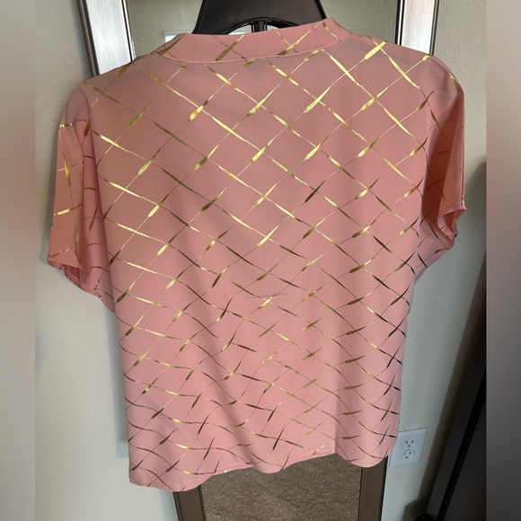 Dusty Pink Casual Geometric Top XL - Picture 3 of 6